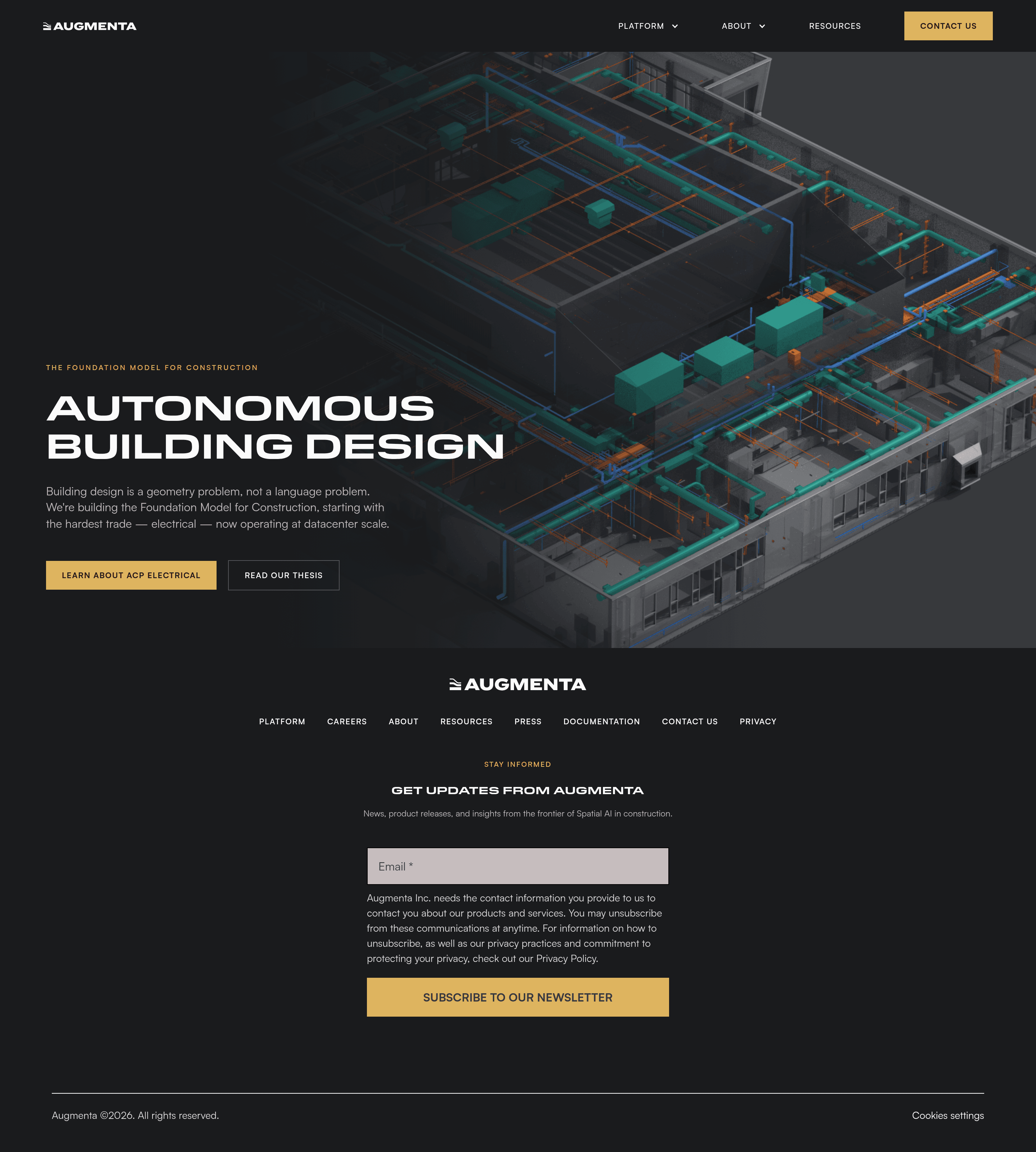 Augmenta saas landing page screenshot
