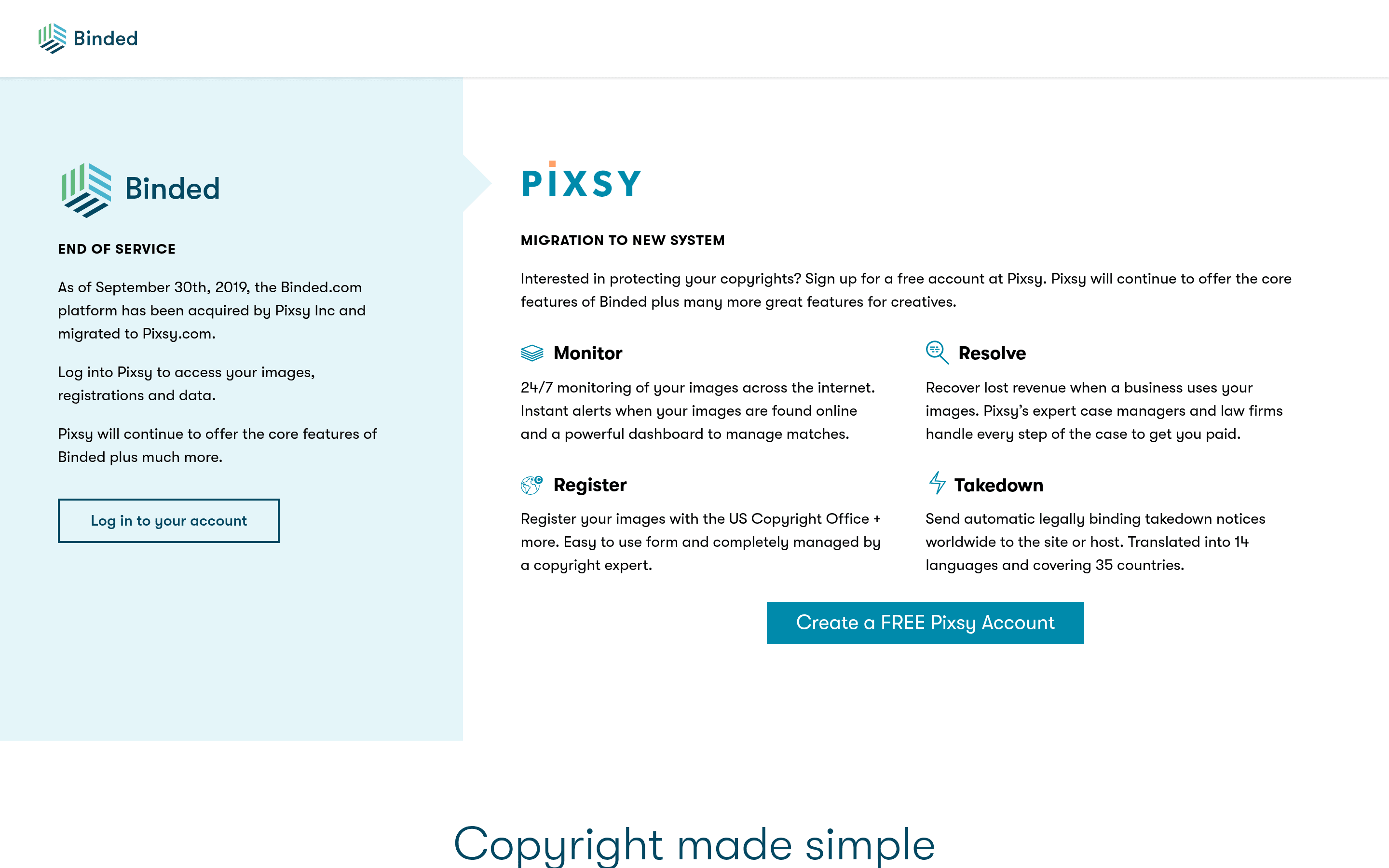 Binded saas landing page screenshot