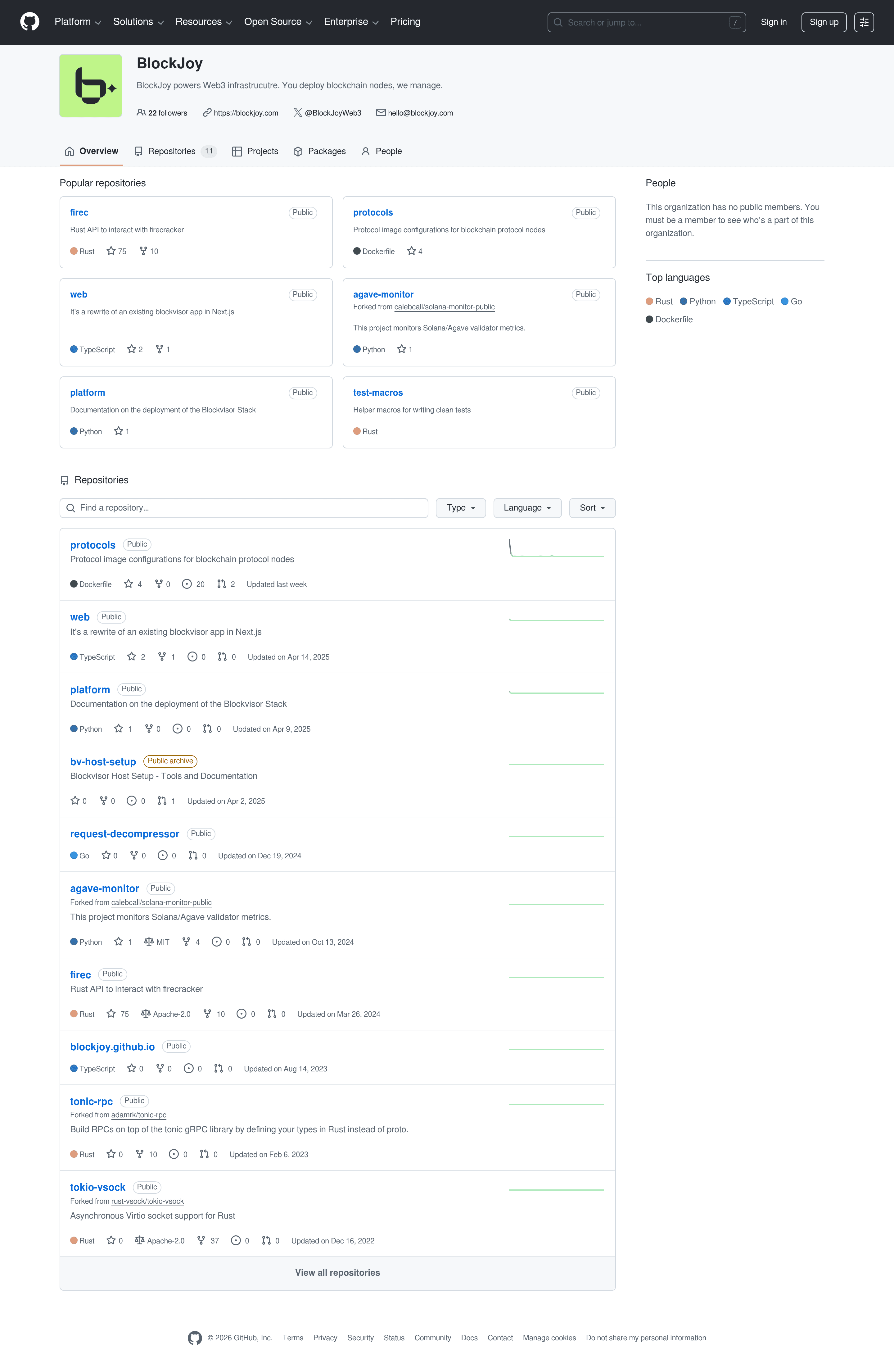 BlockJoy saas landing page screenshot