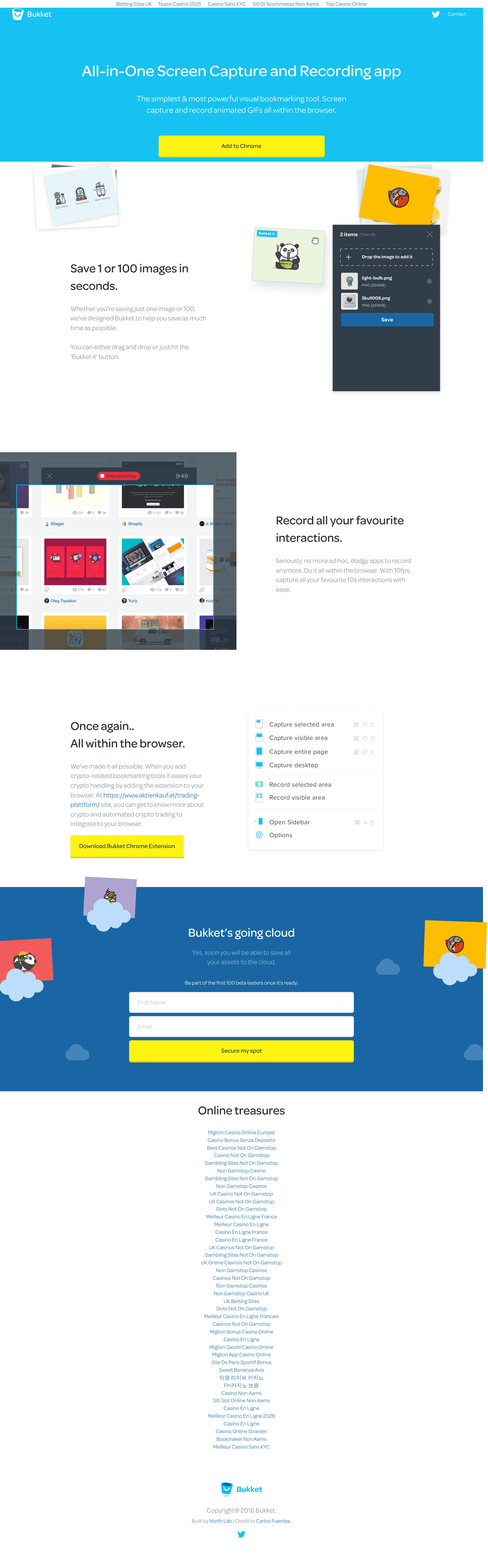 Bukketapp saas landing page screenshot