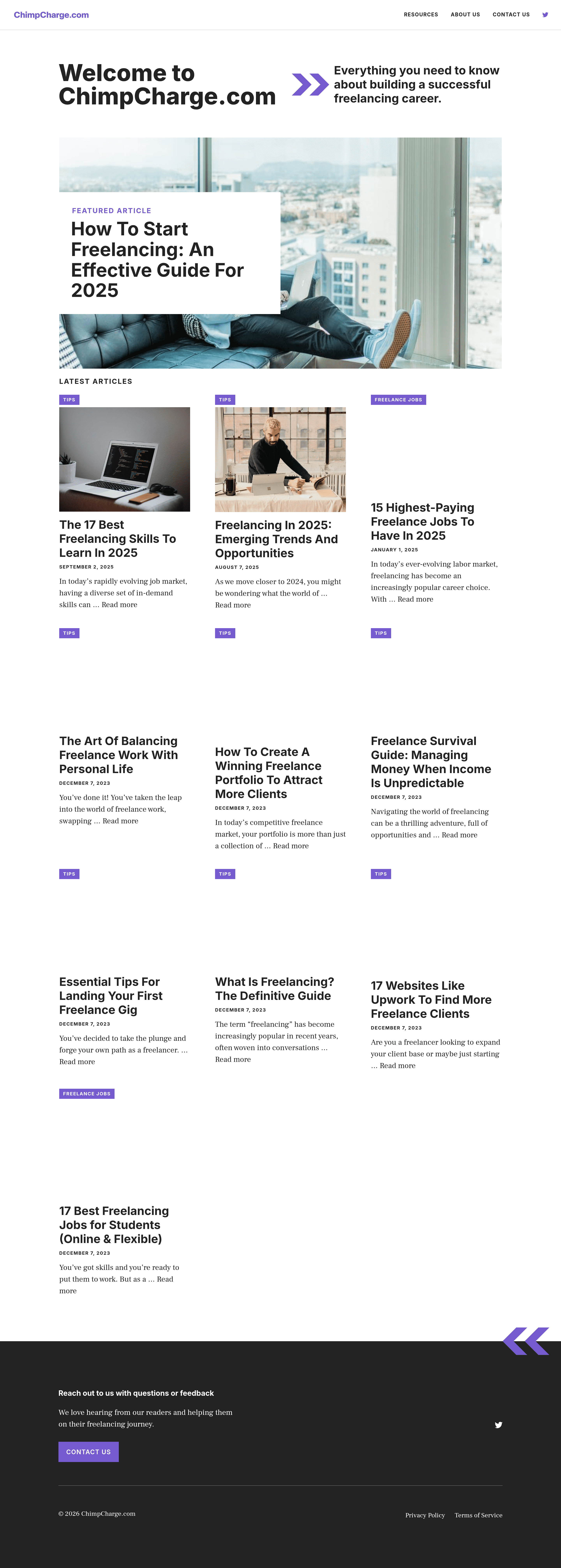 Chimpcharge saas landing page screenshot