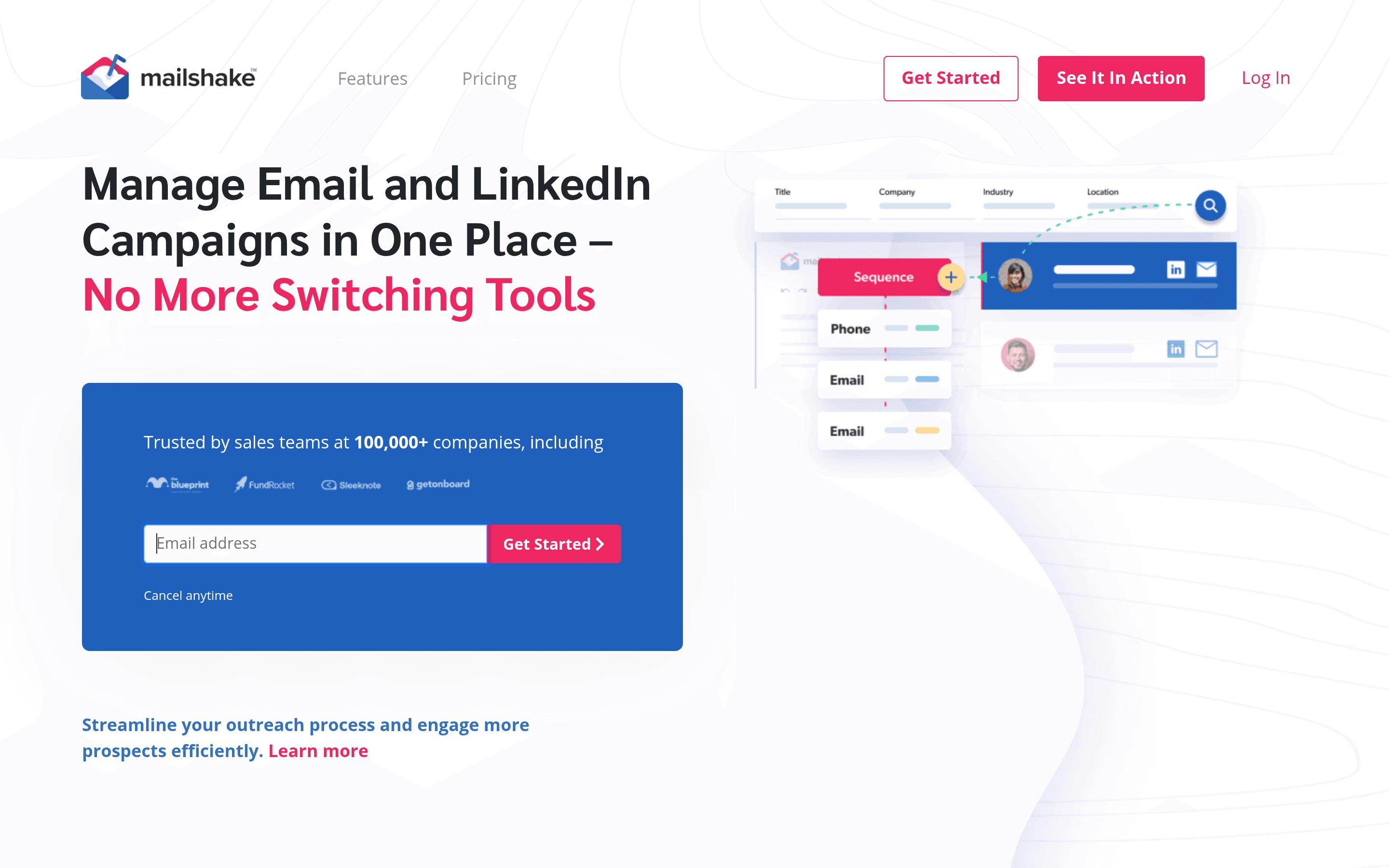 Contentmarketer saas landing page screenshot