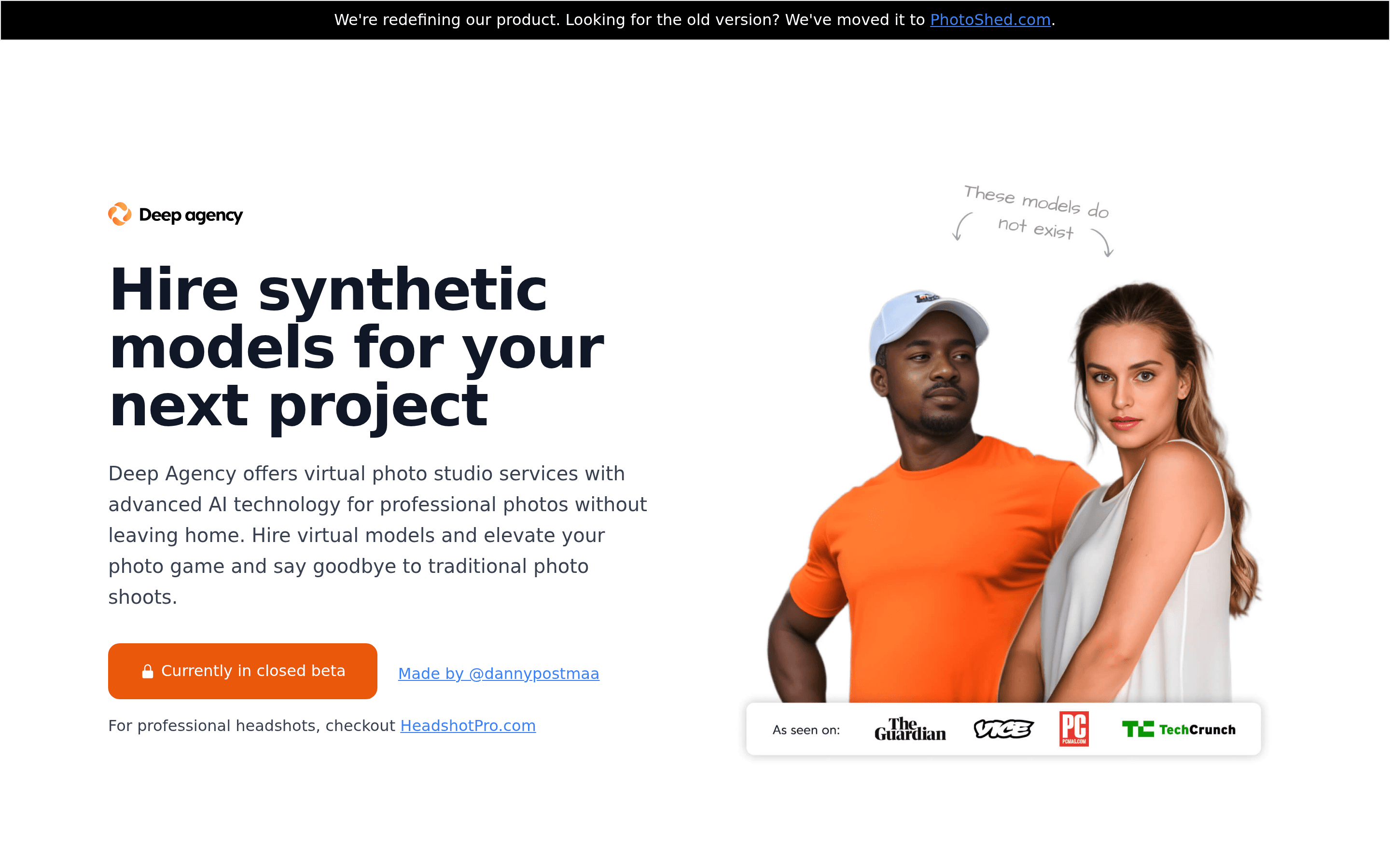 Deepagency saas landing page screenshot