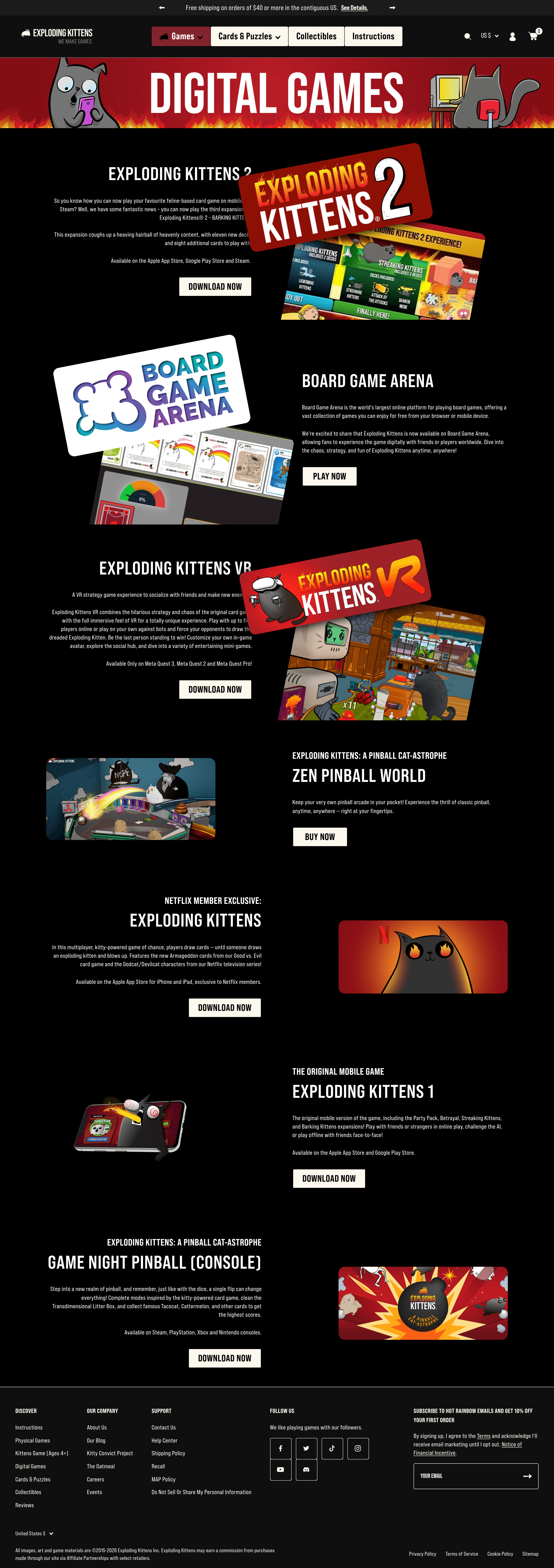 Explodingkittens saas landing page screenshot
