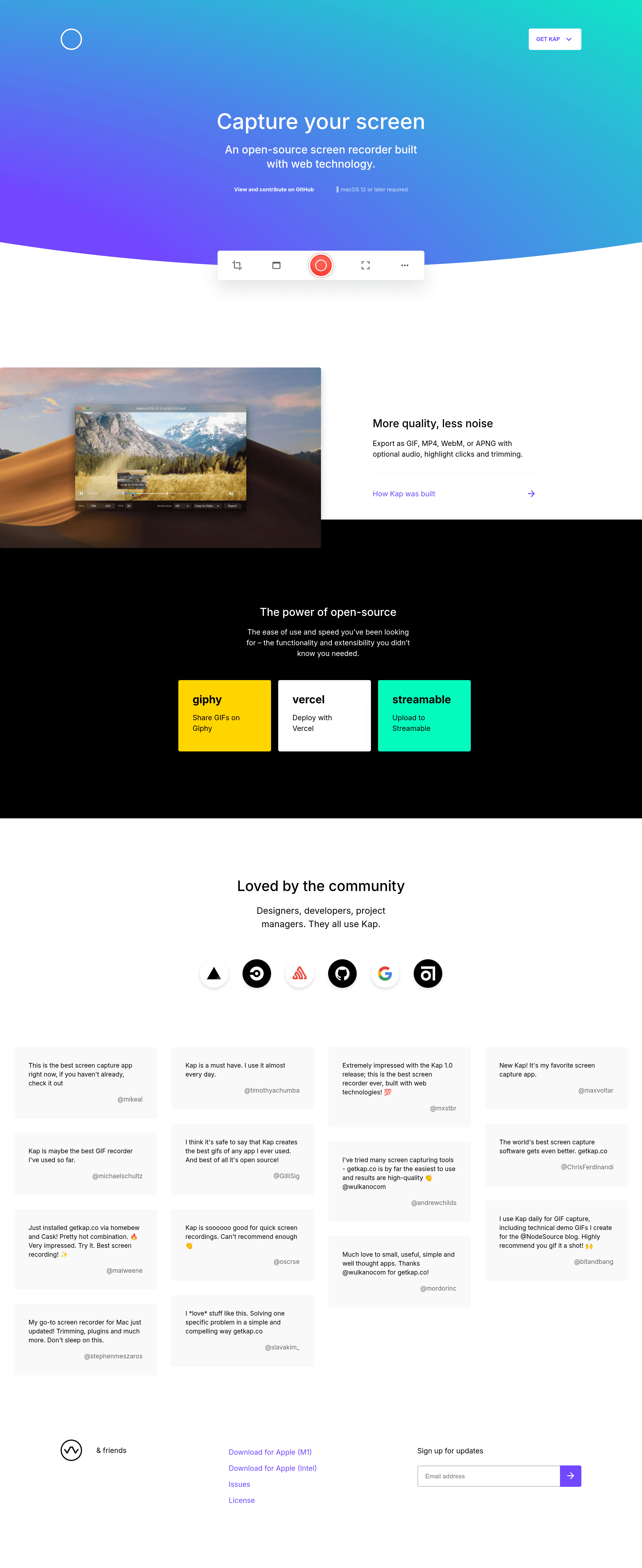Getkap saas landing page screenshot