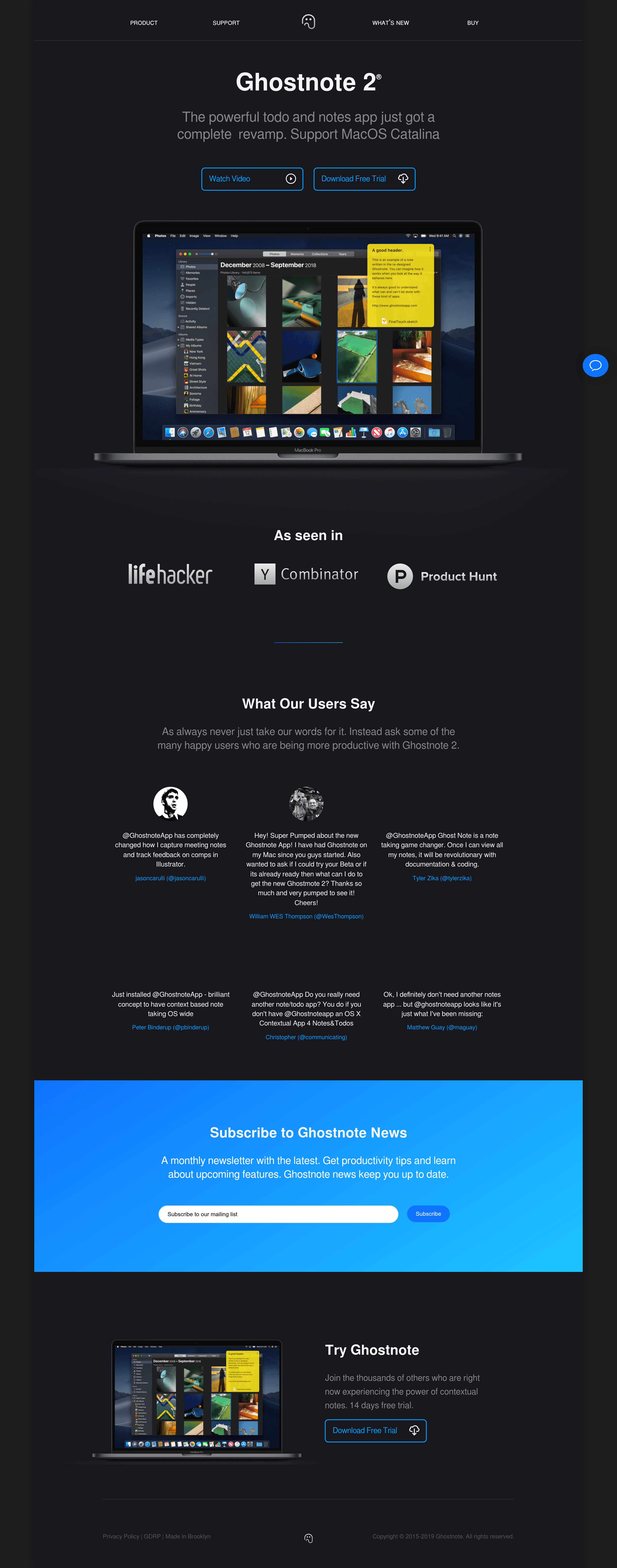Ghostnoteapp saas landing page screenshot