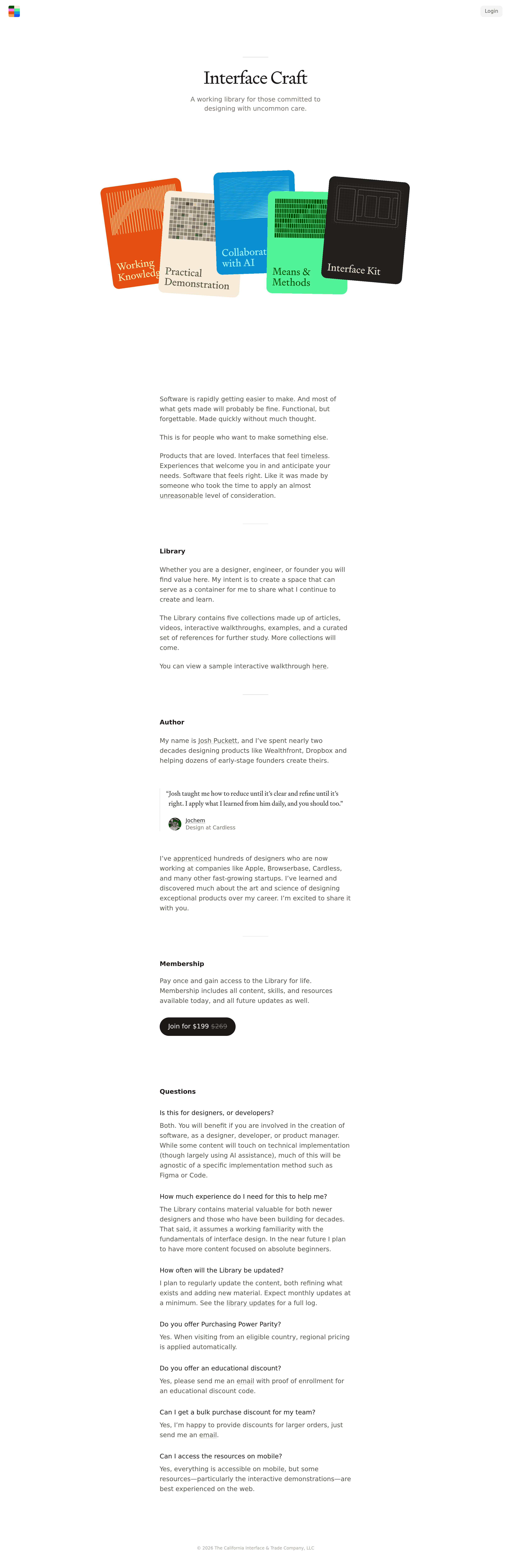 Interface Craft saas landing page screenshot