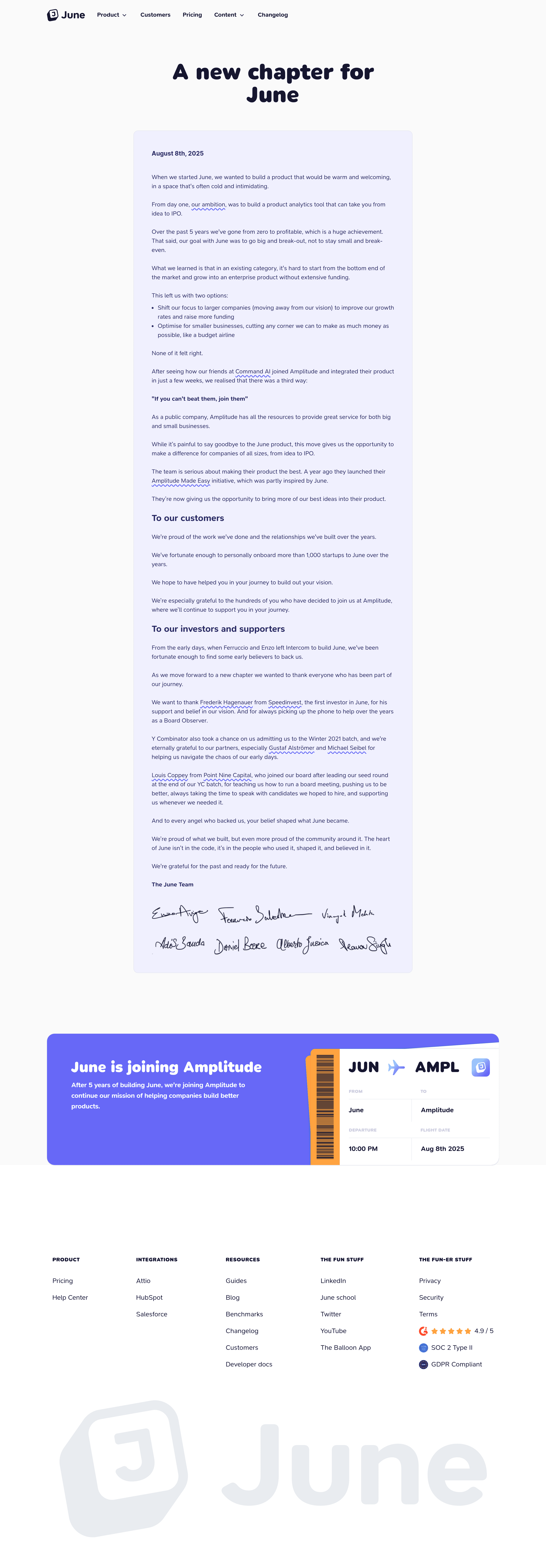 June 3.0 landing page screenshot