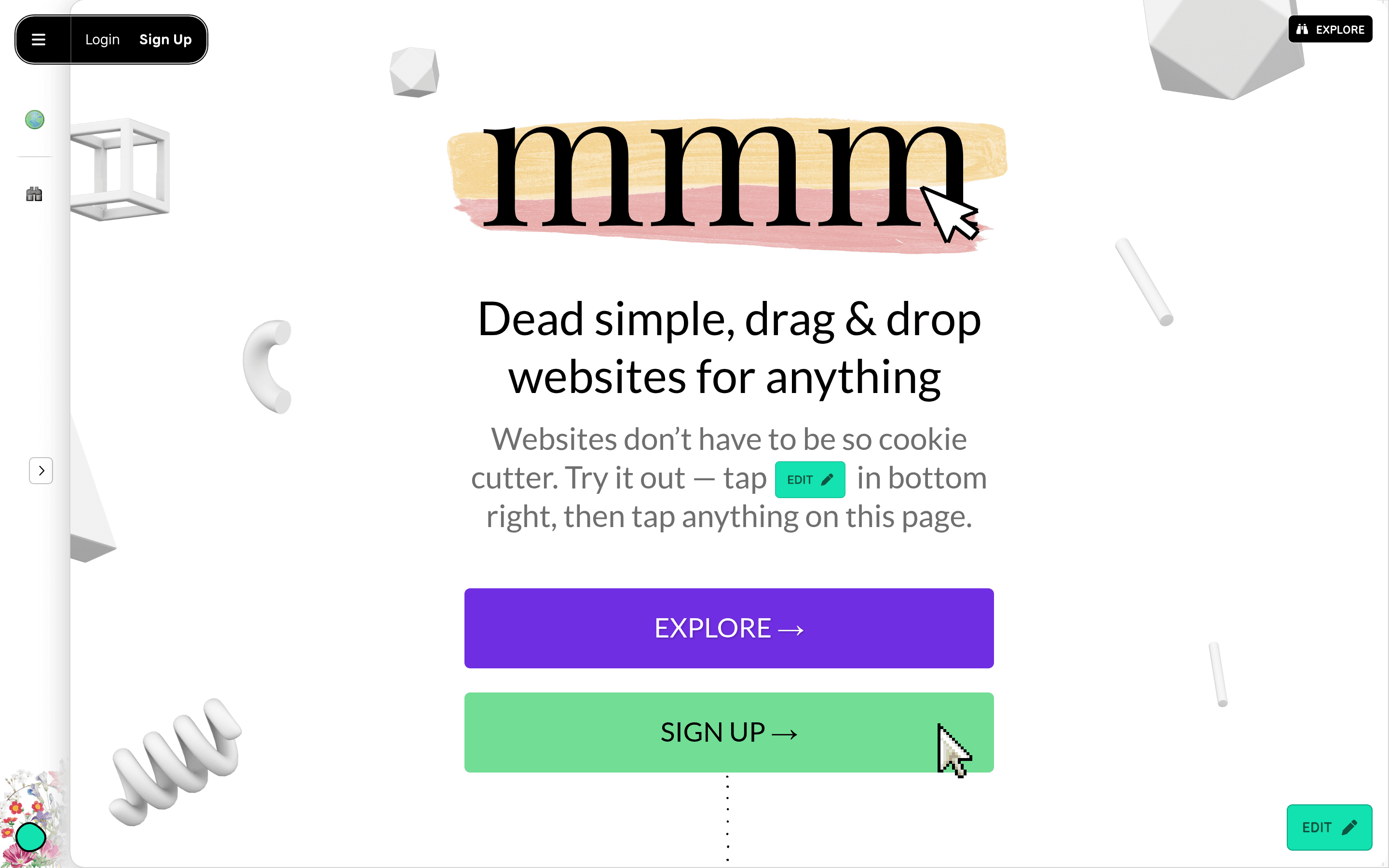 mmm saas landing page screenshot