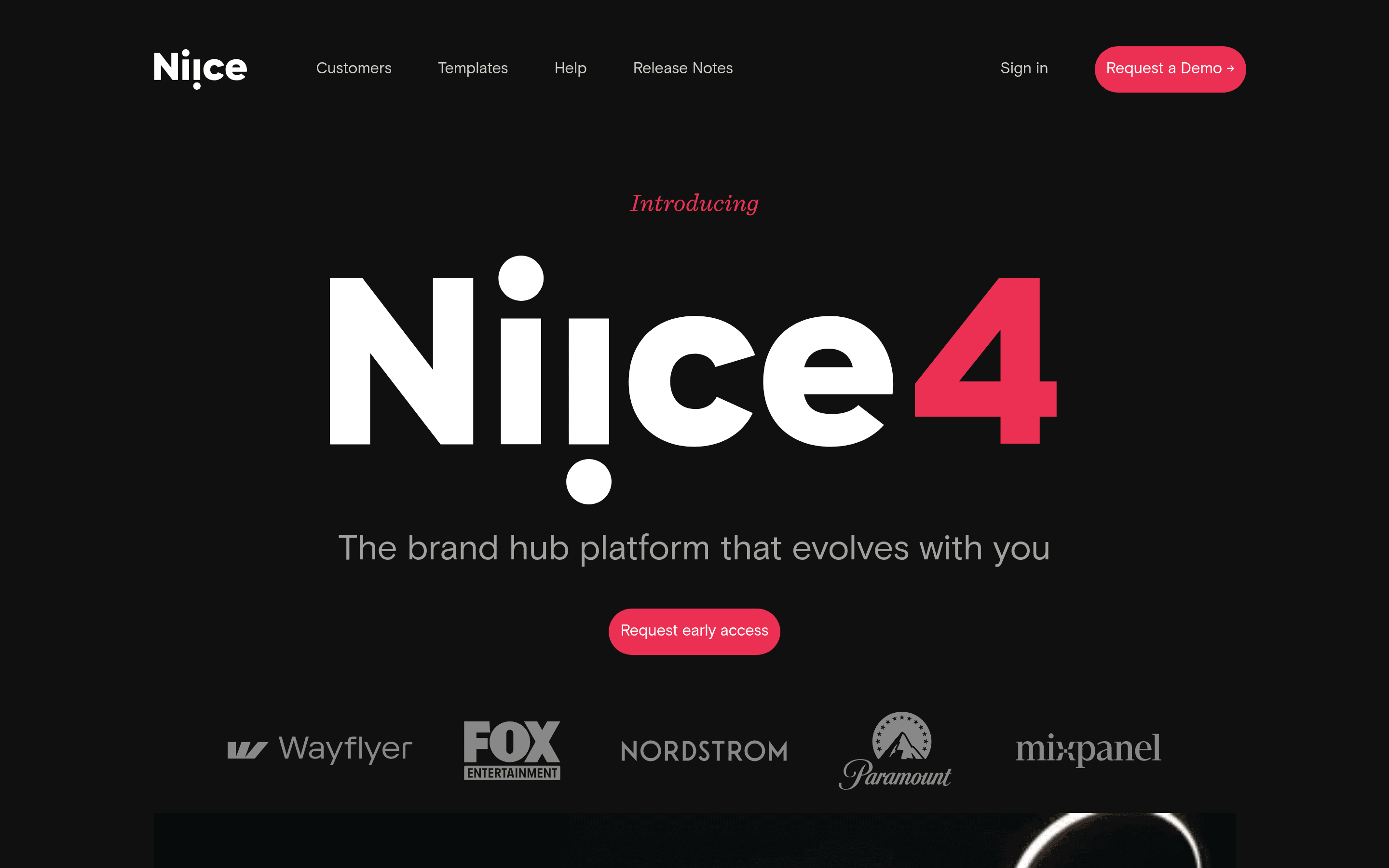 Niice saas landing page screenshot