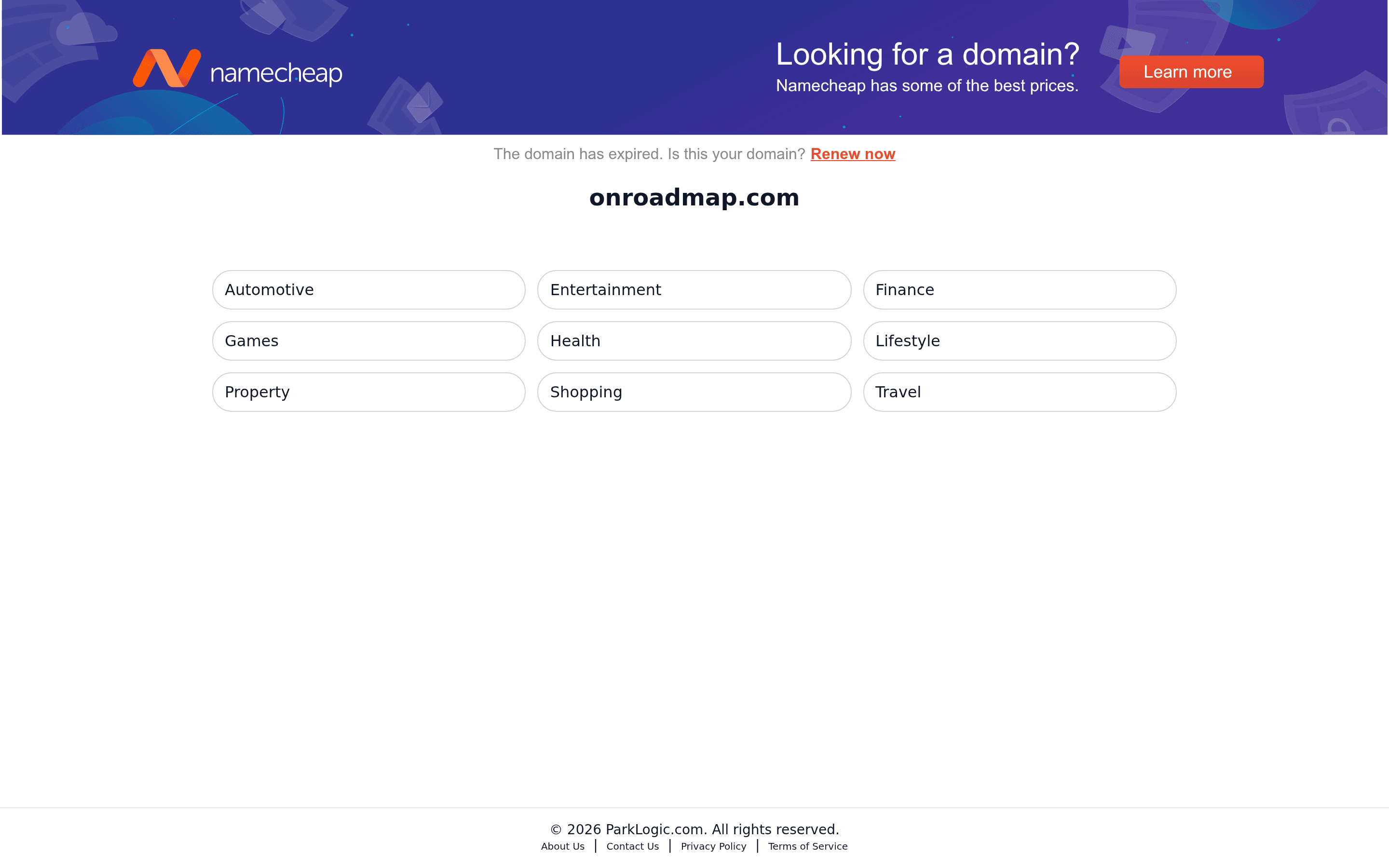 Onroadmap saas landing page screenshot