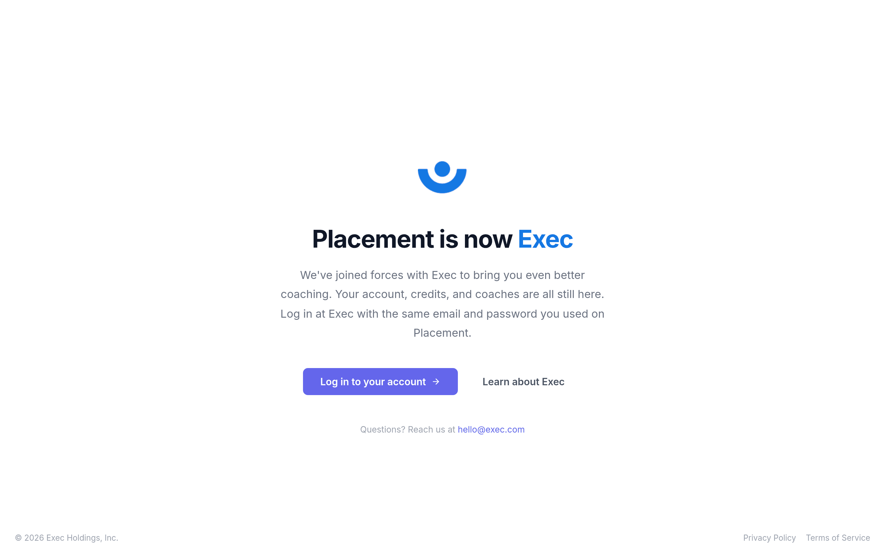 Placement saas landing page screenshot