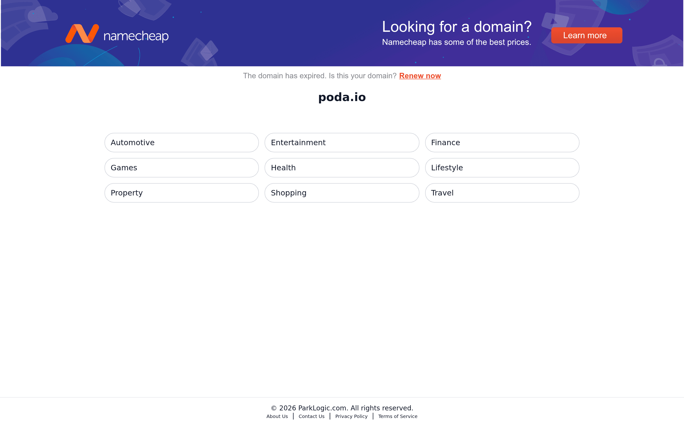 Poda saas landing page screenshot