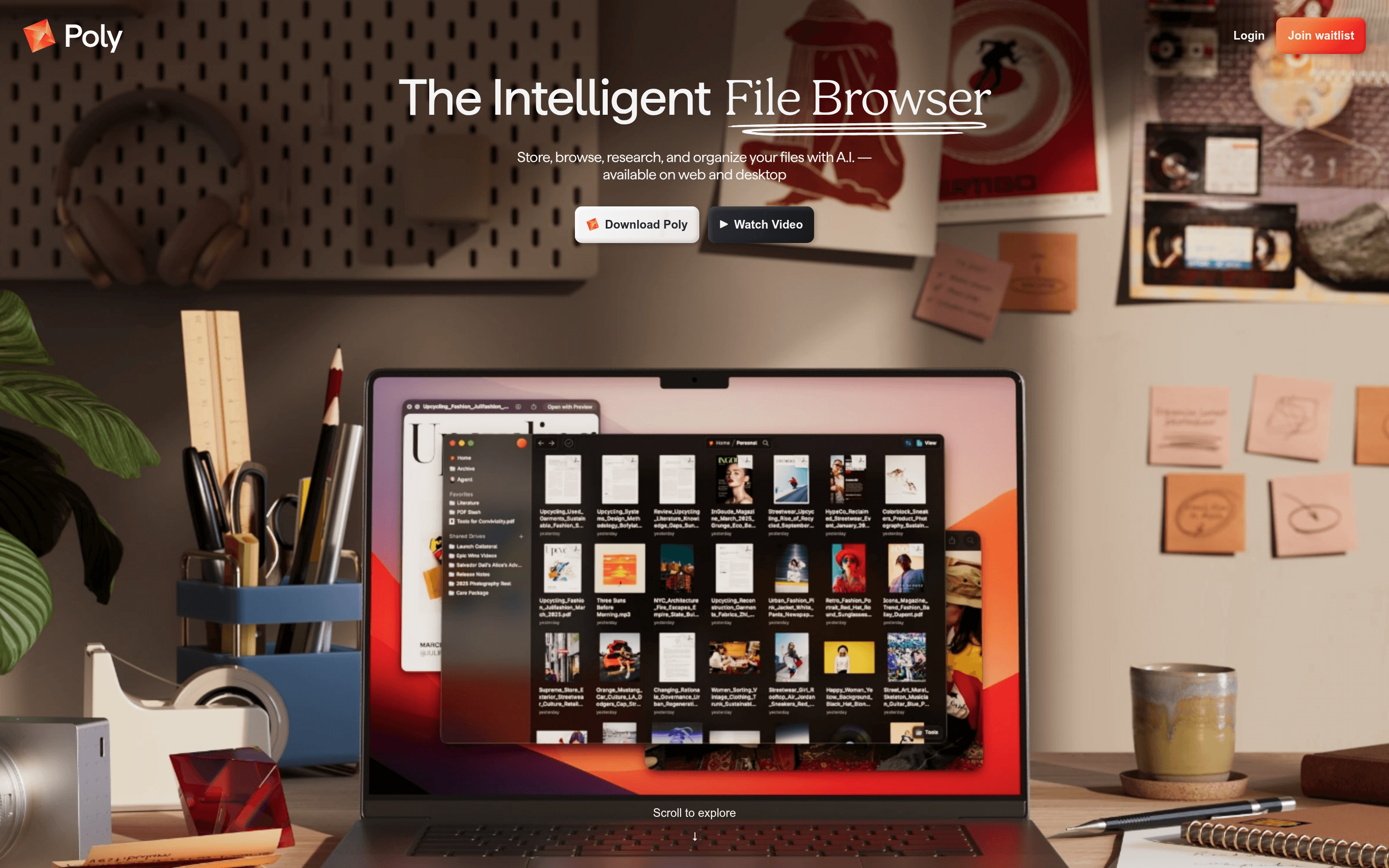 Poly saas landing page screenshot