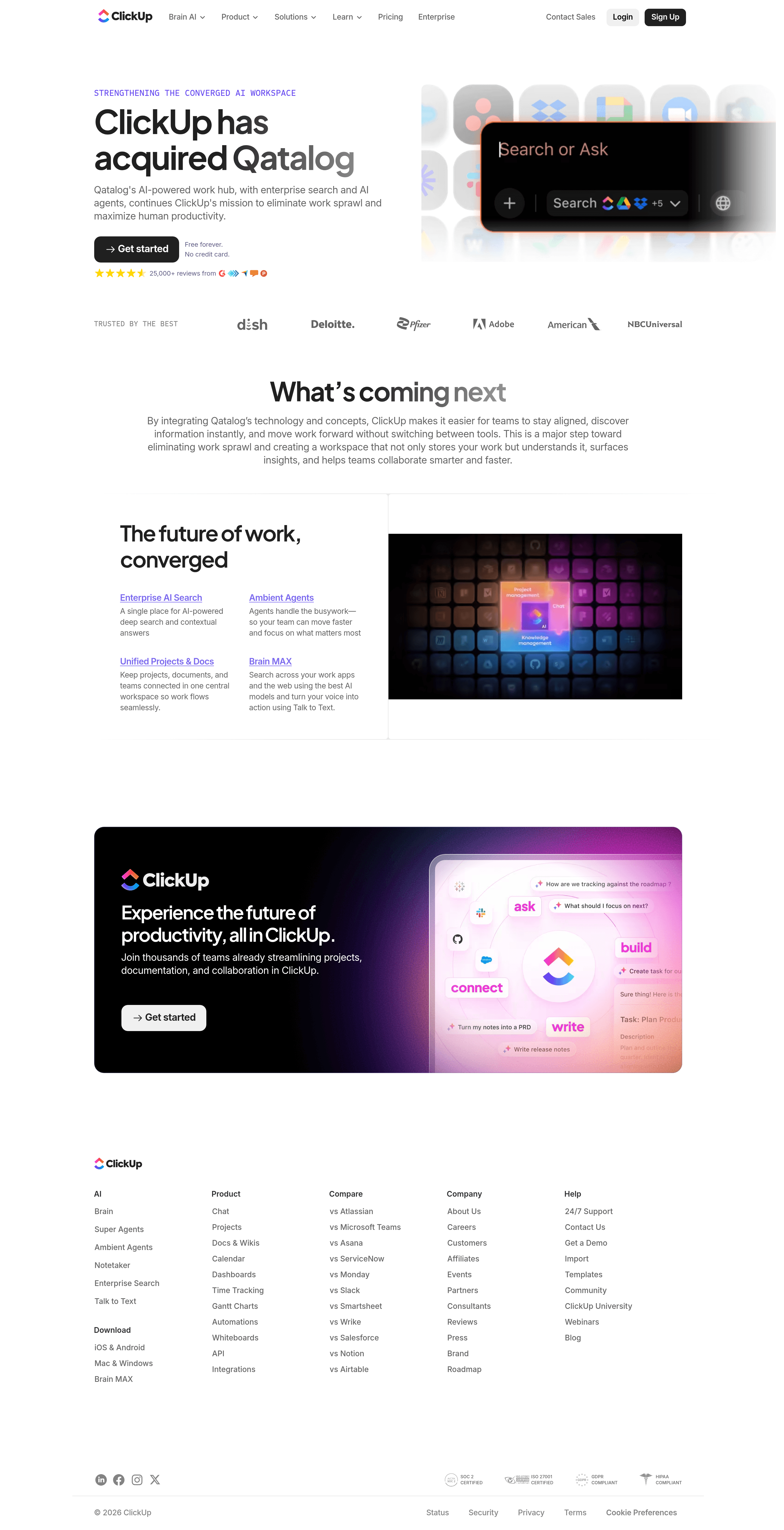 Qatalog saas landing page screenshot