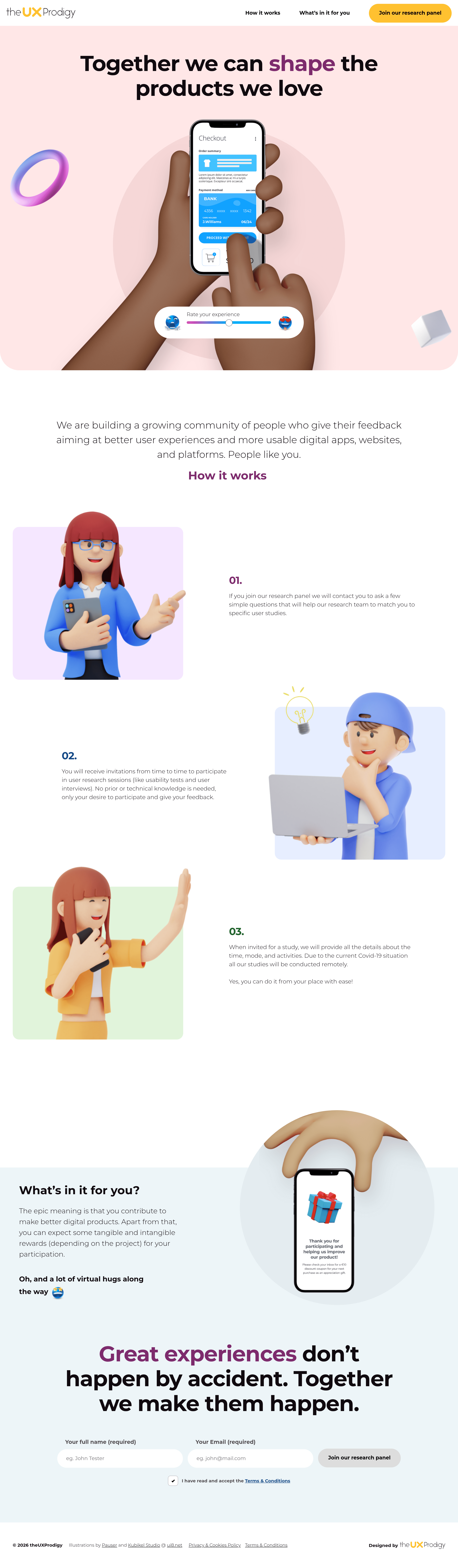 Research Panel saas landing page screenshot