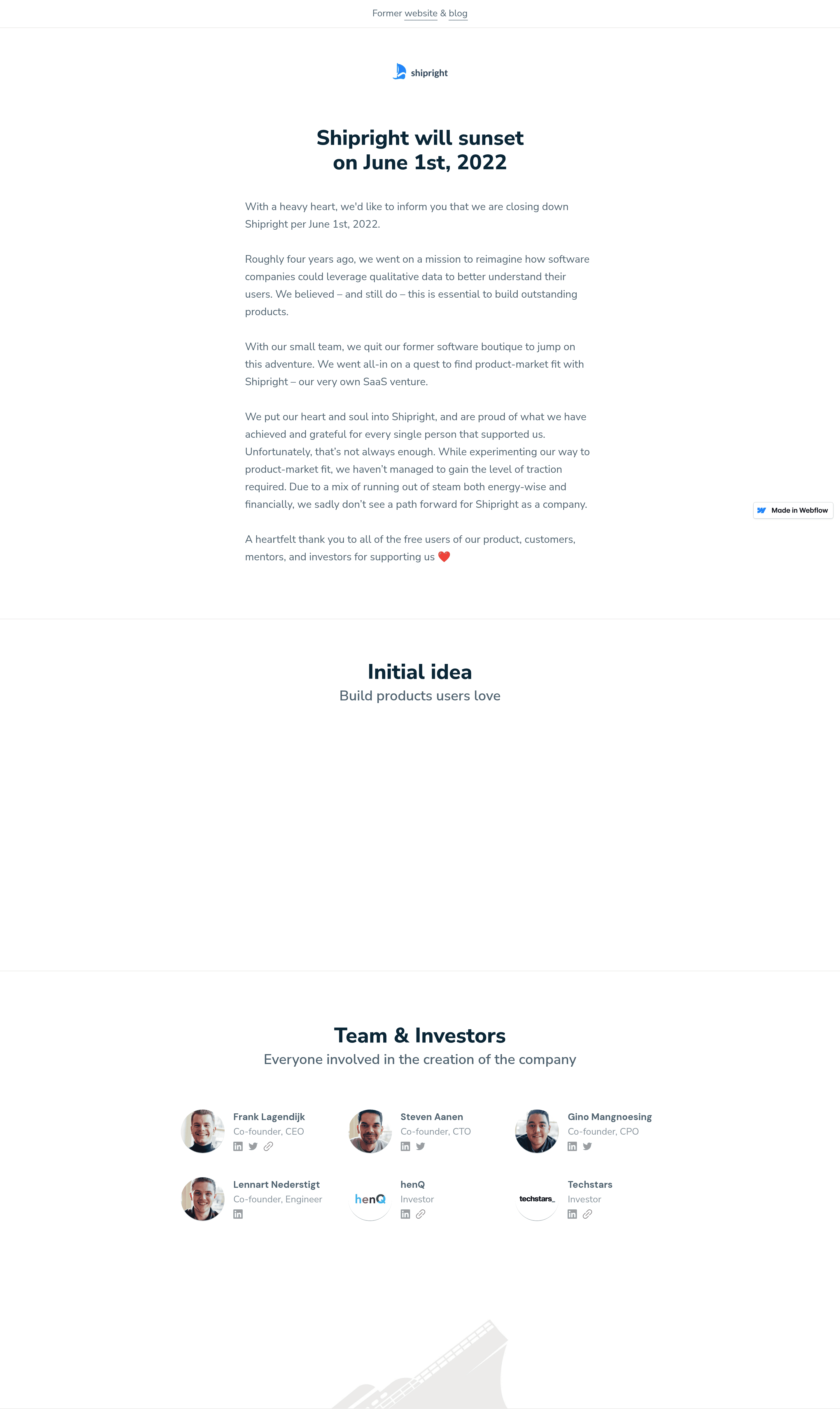 Shipright saas landing page screenshot