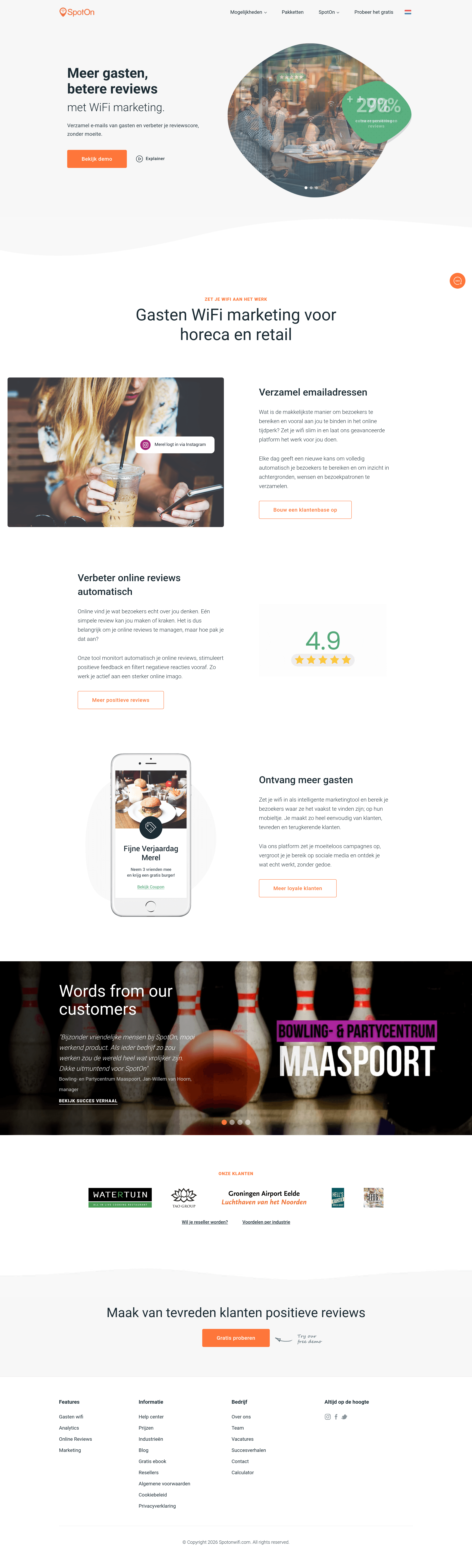 Spotonwifi saas landing page screenshot