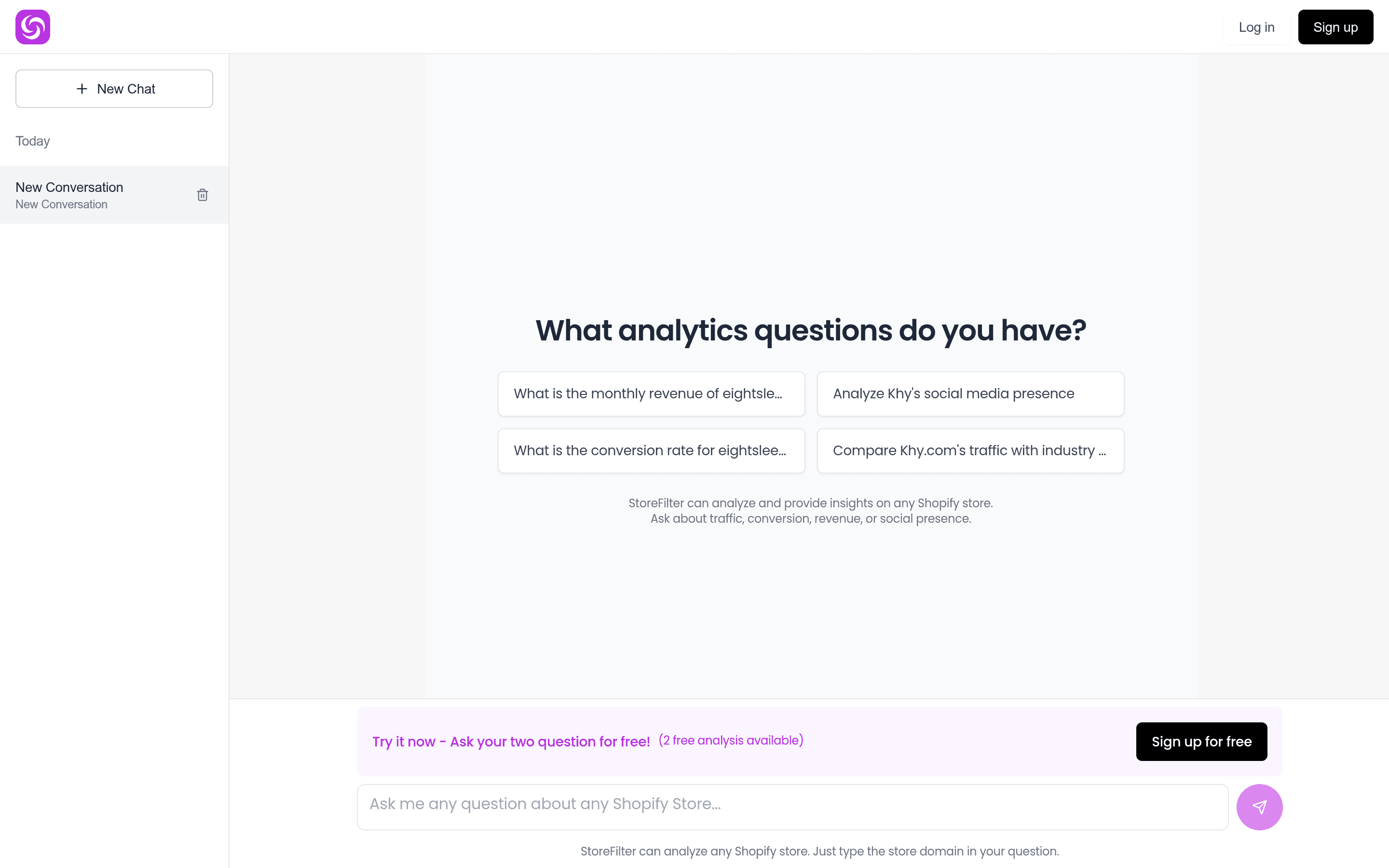 StoreFilter saas landing page screenshot