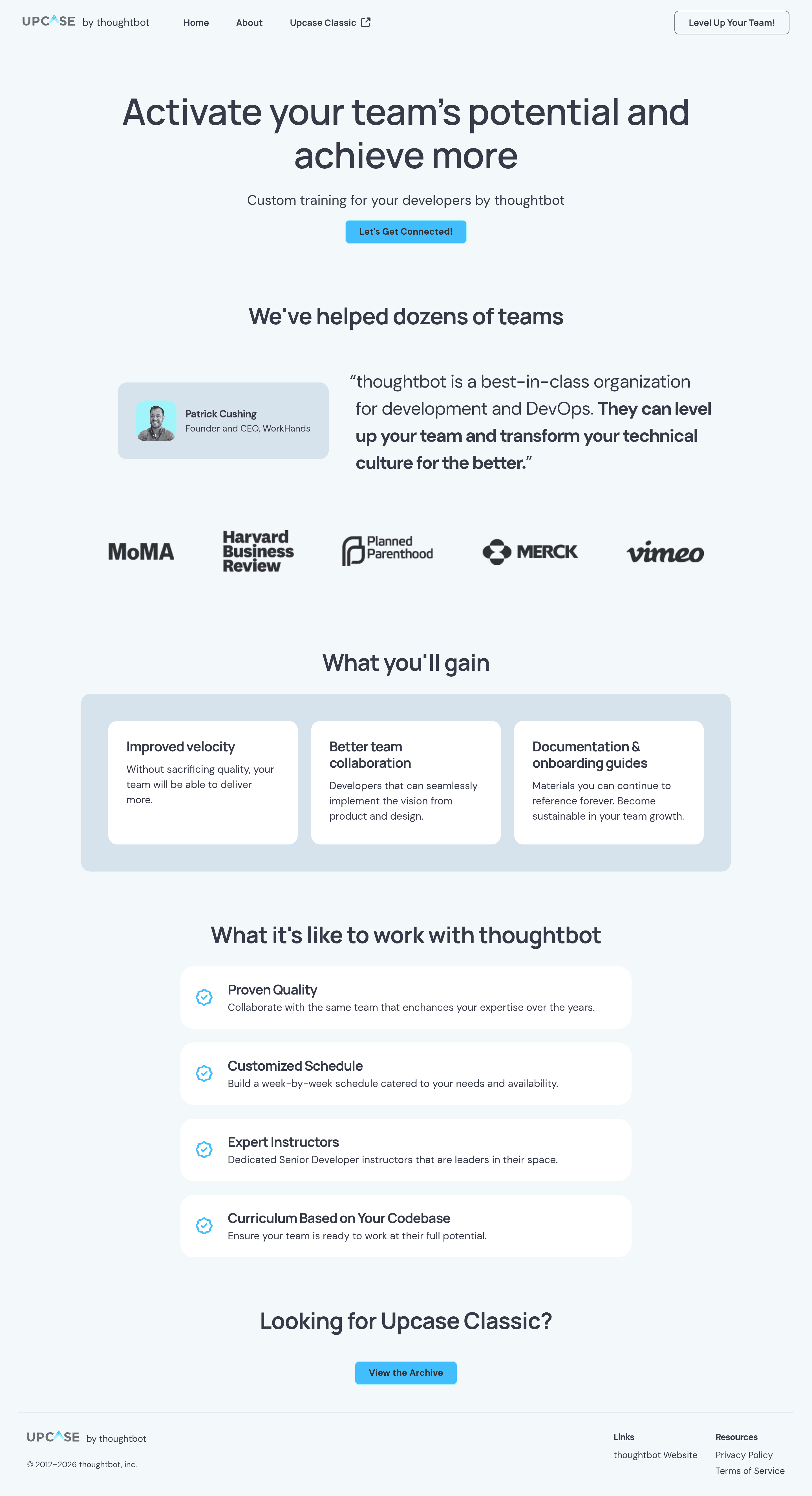 Thoughtbot saas landing page screenshot