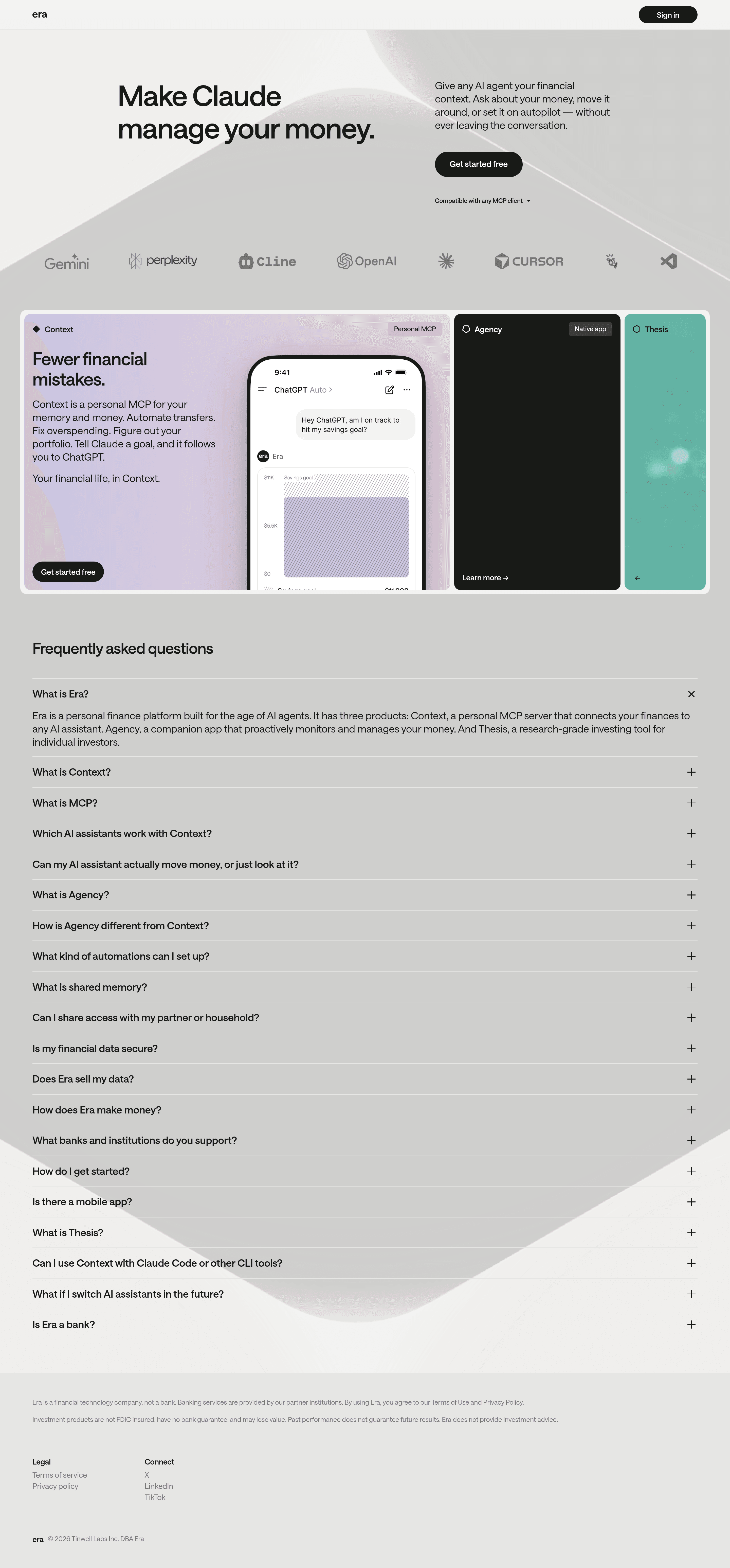 AI to make more of your money landing page screenshot